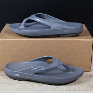 Oofos Ooriginal Sandals Shoes Womens 11 Gray Recovery Flip Flops Comfort Foam